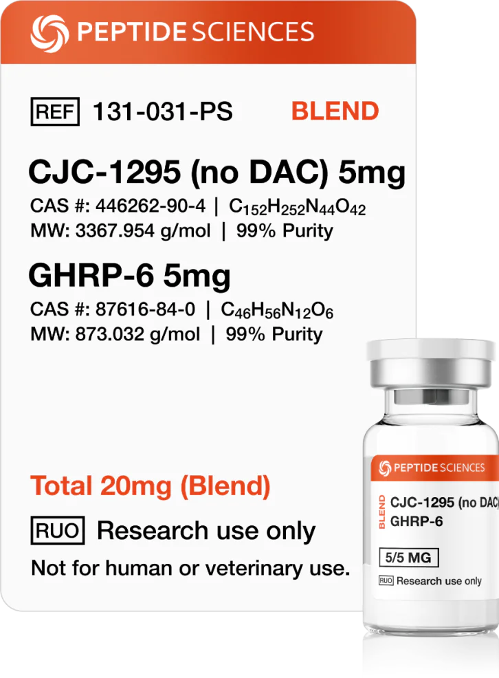 cjc-1295_ghrp-6_peptide_blend_1.webp CJC-1295 (No DAC), GHRP-6 10mg (Blend) - Image 1