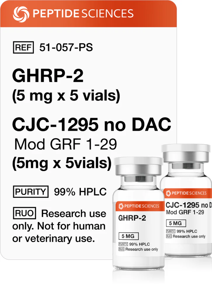 ghrp-2-5mg_cjc-1295-no-dac_peptide_combination.webp GHRP-2 (5mg x 5) and CJC-1295 no DAC (5mg x 5) - Image 1