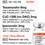 Tesamorelin, CJC-1295 (No DAC), Ipamorelin 12mg (Blend)