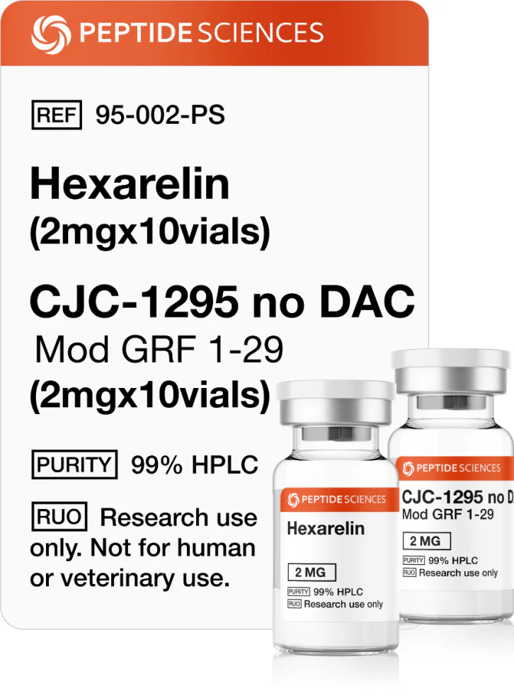 x260115102053184.webp Hexarelin (2mg x 10), CJC-1295 no DAC (2mg x 10) - Image 1